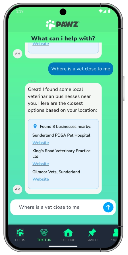 Pet Care App Screen 2